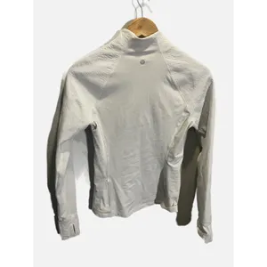Lululemon‎ Toasty Tech 1/2 Zip Women 2 White Quilted Pullover Running Jacket thumbnail 7