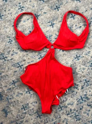 Aerie Red One-Piece Swimsuit thumbnail 1