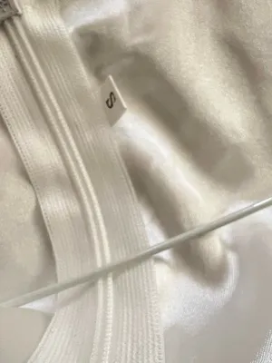Coquette White satiny mini dress thumbnail 6