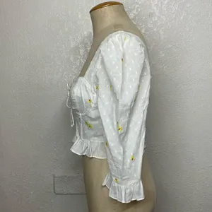 For Love & Lemons Abby Blouse in Ivory corset top Size M thumbnail 4