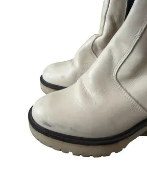 FREE PEOPLE Cream Leather Pull On Boots Size 37.5 / 7.5 thumbnail 6