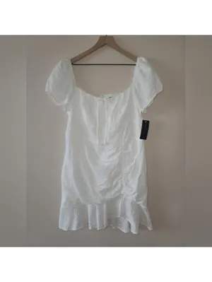 City Triangles White Eyelet Mini Dress NWT SZ 19 Cotton thumbnail 4