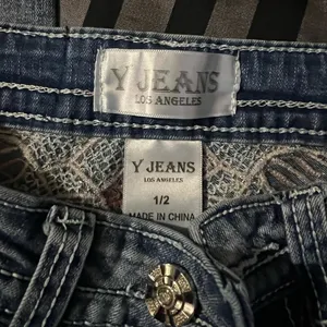 Los Angeles Apparel Embellished Blue Denim‎ Jeans thumbnail 3