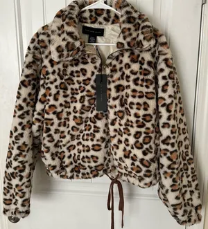 PINK Leopard Print Jacket thumbnail 3