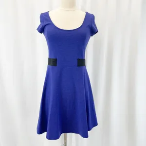 American Eagle Skater Dress Womens‎ Size Small Colorblock Stretch Retro Mini thumbnail 7