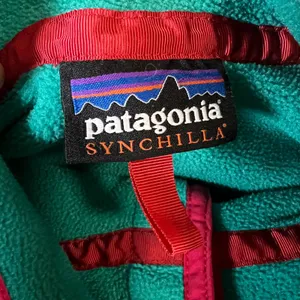 Patagonia Synchilla Fleece Pullover Teal Pink Trim Snap-T Women's Large thumbnail 3
