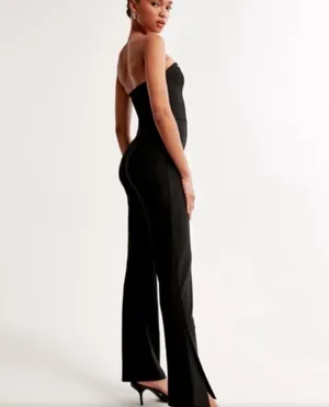 Abercrombie & Fitch Black Strapless Sweetheart Jumpsuit thumbnail 7