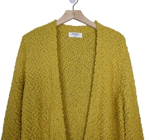 Zenana Womens M Mustard Yellow Longline Open Cardigan thumbnail 3
