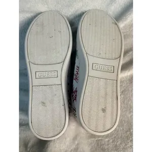 GUESS White Sneakers with Multicolor Graffiti Accents Women Size 6.5 thumbnail 5
