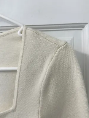 Abercrombie & Fitch White Zip Up Long Sleeve Shirt thumbnail 3