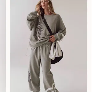 Free People Movement FP All Star Buti Oversized Gray Graphic Sweatshirt NWOT thumbnail 2