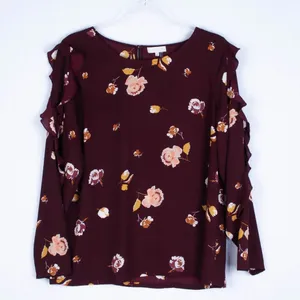 1. State Floral Ruffle‎ Blouse Size Medium thumbnail 1