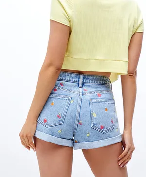 PacSun Eco Fruit Embroidered Mom Shorts thumbnail 2