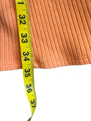 Reformation rib cut out mini dress in orange EUC thumbnail 10