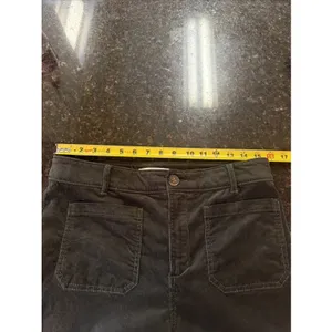 Ann Taylor Loft The Palmer Wide Leg Cordoroy Pants Dark Green Sz 6 Sailor Pocket thumbnail 3