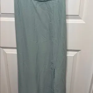 Birdy Grey Sage Amy wide scoop neck spaghetti strap sage green dress sz XS thumbnail 4