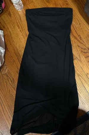 Charlotte Russe Black Midi Dress Strapless thumbnail 1