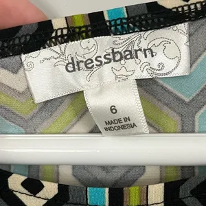 Dress Barn Y2K Sheath Sleeveless Geometric Pattern Vibrant Dress Size 6 thumbnail 4