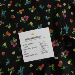 ZARA Black Floral Fruit Berries Ruffled Satin Shorts Skort Satin Summer X-Small thumbnail 12