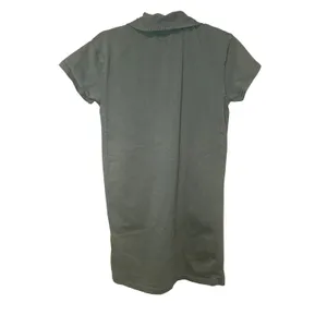 Pact Organic Cotton Polo Collared Shirt Dress Olive Green Pockets Size Small thumbnail 3