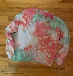 Tie dye crew neck sweatshirt thumbnail 1