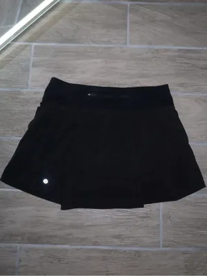 lululemon athletica Black pace rival mid rise tennis skirt thumbnail 6