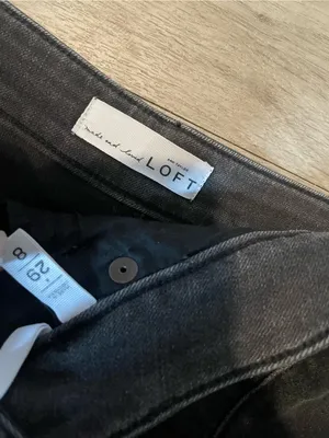 LOFT Women's Straight Leg Jeans in Charcoal thumbnail 2