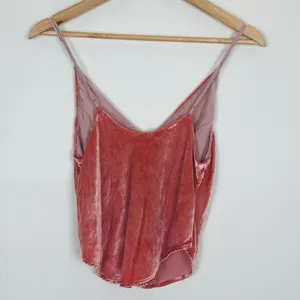 Fleur du mal pink silk blend v-neck camisole with silk lining. Size small. thumbnail 3