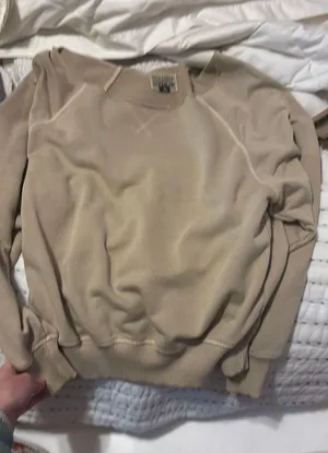 Aerie Cream Off The Shoulder Sweater thumbnail 1