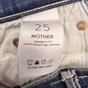 MOTHER Denim The Insider Crop Jeans Double Trouble Wash Mid Rise Size 25 thumbnail 7