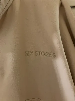 Six Stories Wife Quarter Zip Sweatshirt in Champagne Large thumbnail 5
