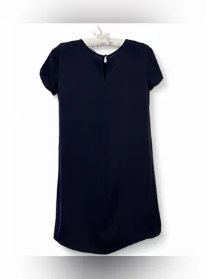 Quince Women’s Washable Silk Blend Short Sleeve Black Mini Tee Dress Size XS thumbnail 11