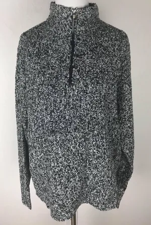 Hem & Thread Grey 1/4 Pullover Medium New thumbnail 1