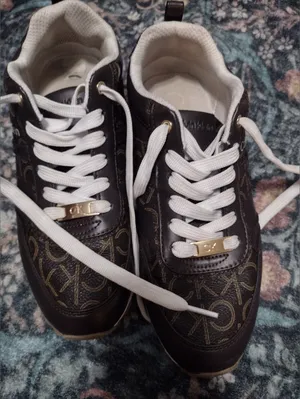 Calvin Klein Brown Monogram Lace-Up Sneakers thumbnail 4