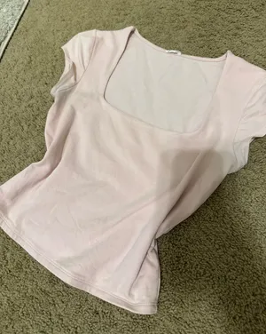 Garage pink square neck top thumbnail 1