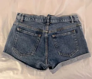 Forever 21 High Rise Button Fly Denim Shorts Size 25 thumbnail 3