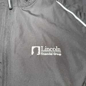 Core365‎ Ladies XL Black Lightweight Full Zip Windbreaker Jacket Logo thumbnail 6