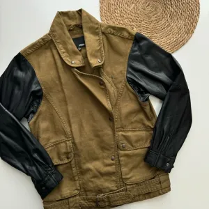 ARITZIA WILFRED‎ FREE Rayder Olive Green Linen Jacket Small thumbnail 2