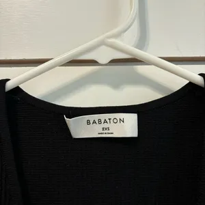 Aritzia Babaton Black Ribbed Cropped Tank thumbnail 4