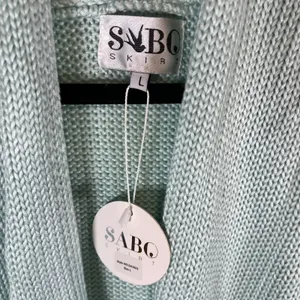 Sabo Women Mint‎ Green Chunky Knit Open Front Cardigan Sweater SA1621 Large thumbnail 4