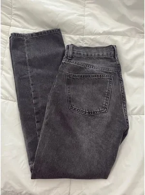 ZARA Mid-Rise Jeans Black thumbnail 2
