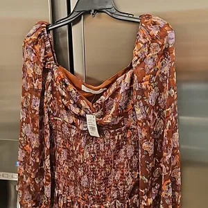 💕ASTR💕 Arlette Floral Sweetheart Long Sleeve Maxi Dress Floral Print Small NWT thumbnail 13