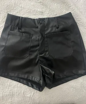 Black Leather Shorts thumbnail 1