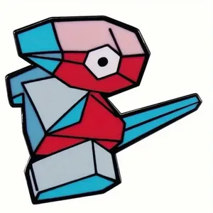 Pokémon Porygon Enamel Pin Geometric Retro Badge thumbnail 2