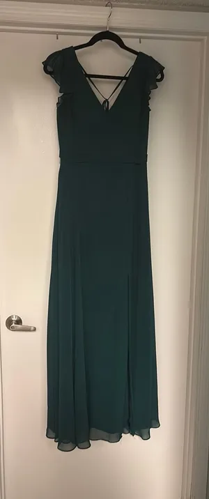Azazie Teal Dress thumbnail 1
