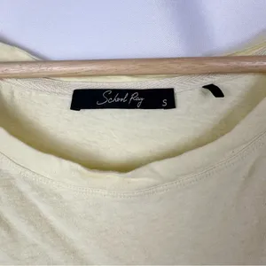 Boutique School‎ Rag Pale Yellow Boxy Short Sleeve T-Shirt S thumbnail 4