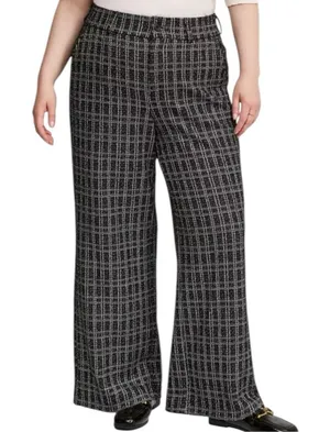 Size 16: Torrid Pull-On Wide Leg Boucle High Rise Pant thumbnail 1