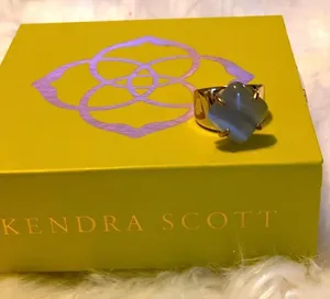 Kendra Scott Gold Ring with Gray Stone thumbnail 1