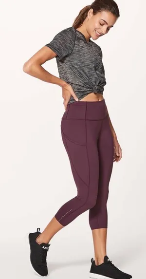 Lululemon Fast & Free Crop II (Nulux 19"") Sz 8 thumbnail 1