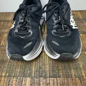 Hoka Women’s Bondi 8 black white running shoe sneaker 9.5B thumbnail 6